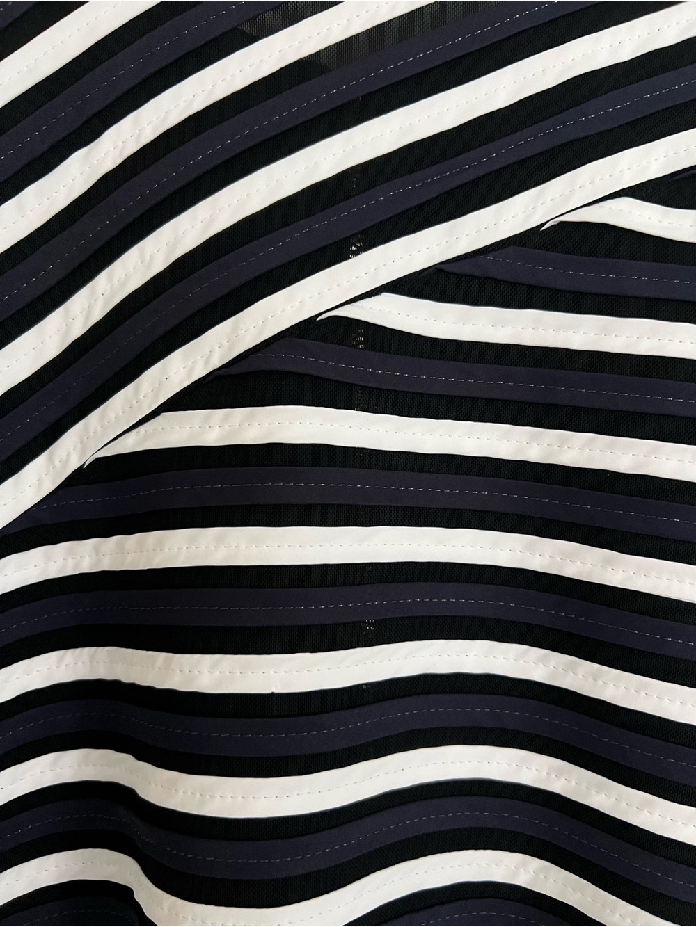 Chico's Travelers Black White Striped Zip Jacket with 3/4 Sleeves Size 3 - Picture 4 of 7